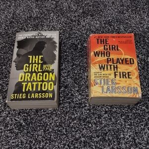 The Girl with the Dragon Tattoo and The Girl Who Played with Fire Books